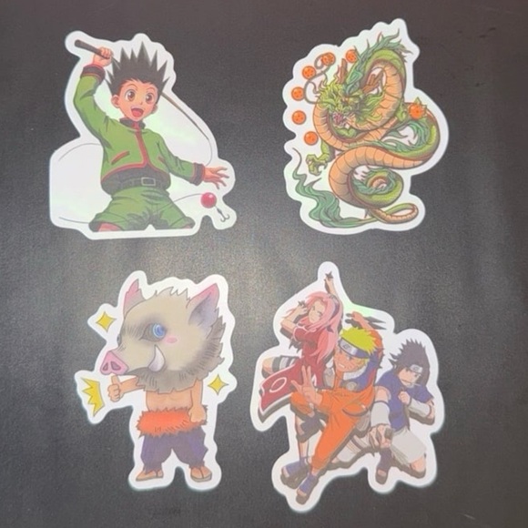 hunterxhunter Other - (4) Decal Stickers 1. HXH 2. Dragon ball Z 3. Demon slayer 4. Naruto anime Tv